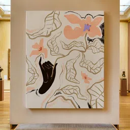 ASIAN MONK Wood Floral and Botanical Wall Paintings-picture-3