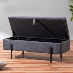 nestroots Bold GreyFunctional Flair Storage Bench image 3