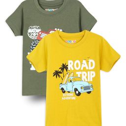 RASPY Boys 2 Printed Pure Cotton T-shirt-20