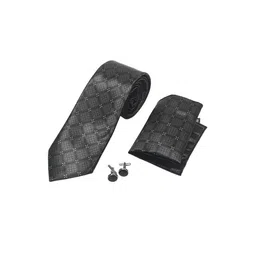 RARE COMBEE GROUP Men Printed Necktie With Pocket Square & Cufflinks Accessory Gift Set-picture-10