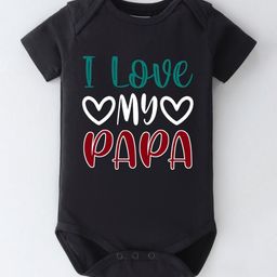 BLUSHES Infants Father's Day Theme Printed Pure Cotton Bodysuit-image-74