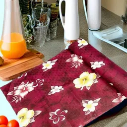 REVEXO Maroon Printed Water-Resistant Shelf Liner-6