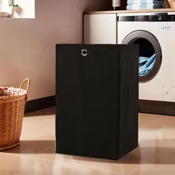 Kuber Industries Black 3 Pieces Dustproof Foldable Laundry Bags-59