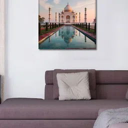 OLIVE TREE Blue & Peach-Coloured 1 Piece Canvas Other Wall Paintings-picture-40