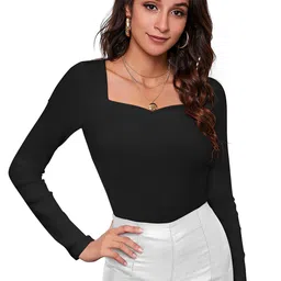 SANJANA SILK Sweetheart Neck Cotton Top-image-64
