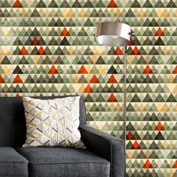 ArtzFolio Printed UV-Resistant Anti-Bacterial Grunge Triangles Peel & Stick Wallpaper-image-95