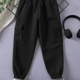 YK X Trampoline Kids Cotton Mid-Rise Cargo Joggers-picture-17