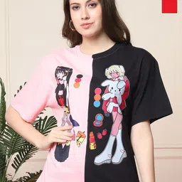 Dreambe Women Typography 2 Wonder Woman Printed Applique T-shirt-picture-40