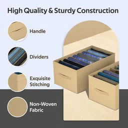 Kuber Industries Brown Set of 6 Regular Drawer Organiser Organisers image 2