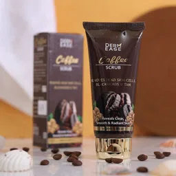 DERMEASE Coffee Scrub To Remove Dead Skin Cells Blackheads & Tan - 100 ml-4