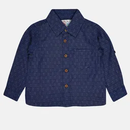 YOUNG BIRDS Boys Opaque Printed Casual Shirt-image-101