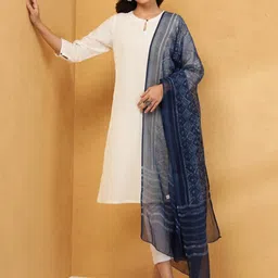 Fabindia Floral Printed Cotton Silk Dupatta-34
