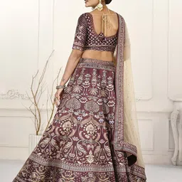 SAPTRANGI Printed Ready to Wear Lehenga & Blouse With Dupatta image 4