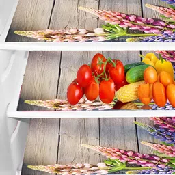 Aura 3-Pcs Grey & Green Printed Fridge Organisers-24