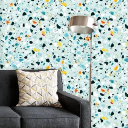ArtzFolio Printed UV-Resistant Anti-Bacterial Terrazzo Flooring Cool Colors Peel & Stick Wallpaper-image-84