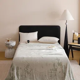 JC HOME Green Floral AC Room Double Bed Quilt-image-39