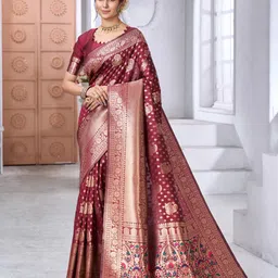 GARIYA Woven Design Zari Banarasi Saree-image-96