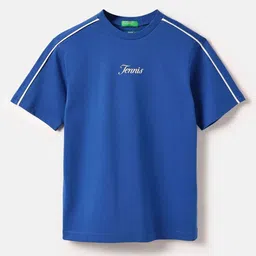United Colors of Benetton Boys Typography Printed Round Neck Cotton T-shirt-picture-32