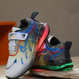 FEETWELL SHOES Kids Printed LED Sneakers-image-3