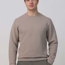 Mufti Men Self Design Round Neck Sweatshirt-picture-45