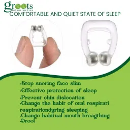 groots Anti Snoring Device Silicone Nose Clip Professional Relieve Snore Mini Device Anti-snoring Device image 2