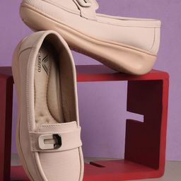 carrito Women Round Toe Slip On Penny Loafers-picture-44