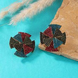 StyleCast Gold-Plated Rhinestone Studded Contemporary Studs-image-20