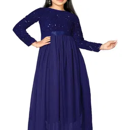Texaso Premium Net Fit & Flare Maxi Dress-image-82