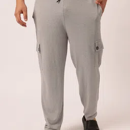 UNSTD Men Easy Wash Regular Fit Mid-Rise Cotton Cargos Trousers-image-30