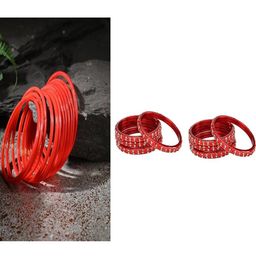 SOMIL Set Of 20 Red Glass Artificial Stones and Beads Bangles-image-55