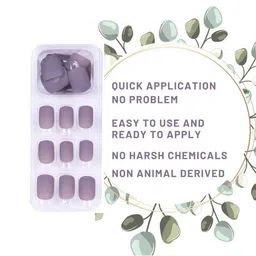 LICK 12 Pieces Reusable Square Shape Acrylic Nails With Application Kit - Matte Ombre image 4