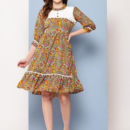 roadster Yellow Nylon Dresses-picture-36