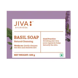 Jiva Set Of 4 Ayurveda Basil Soap For Deep Cleansing 100 g Each image 2
