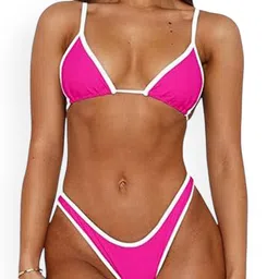 BAESD Halter Neck Two Piece String Bikini Set-image-67
