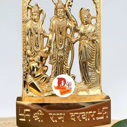 DARIDRA BHANJAN Gold-Toned Religious Lord Ram Sita Laxman Hanuman Idol Showpiece-image-57