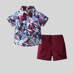 LULU & SKY Boys Printed Shirt with Shorts-picture-13
