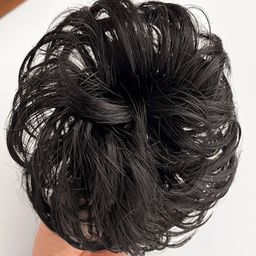 LYKAA Halo Curly Messy Bun Hair Extension With Elastic Rubber Band - Black-33