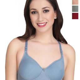 Liigne Pack Of 4 Full Coverage Lightly Padded Seamless Bra-35