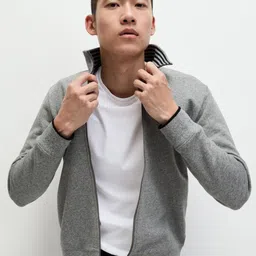 Marks & Spencer Men Pure Cotton Mock Collar Long Sleeves Sweatshirt-picture-19