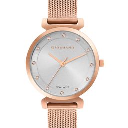GIORDANO Women Embellished Dial & Stainless Steel Bracelet Style Straps Analogue Watch-image-15