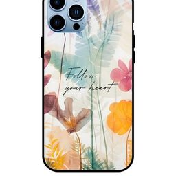 QRIOH Floral Printed iPhone 13 Pro Back Case Mobile Accessories-image-32