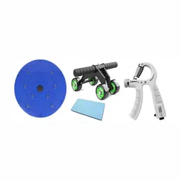 YMD 3Pcs Rotating Waist Disc Hand Gripper & Wheel Roller-65