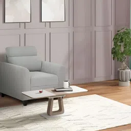 Duroflex Zivo Plus Cloudy Grey fabric 1 Seater Sofa Set-image-72