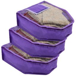 Kuber Industries Purple Set of 3 Regular Multi-Utility Organisers-30