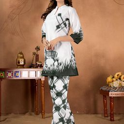 BROYAAR SHOP Women Printed Cotton Top & Palazzos Co-Ords Set-image-64