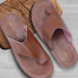 Trekiva Men Brown One Toe Flats-image-16