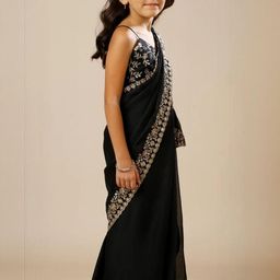 VADLI FASHION Black NA Silk Blend Sarees-image-12