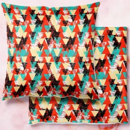 ArtzFolio Multicoloured Set of 2 Velvet Square Cushion Covers-image-84