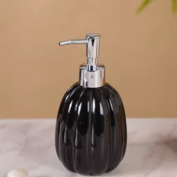 Nestasia Black & Silver-Toned Textured Ceramic Soap Dispenser-43