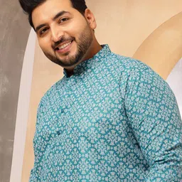 SOJANYA PLUS Floral Printed Mandarin Collar Straight Kurta-picture-50